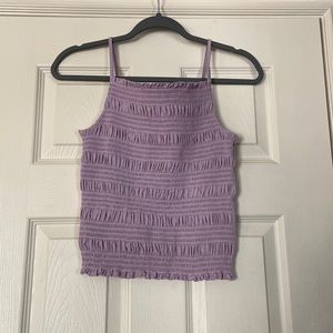 h&m lavender seersucker tank top